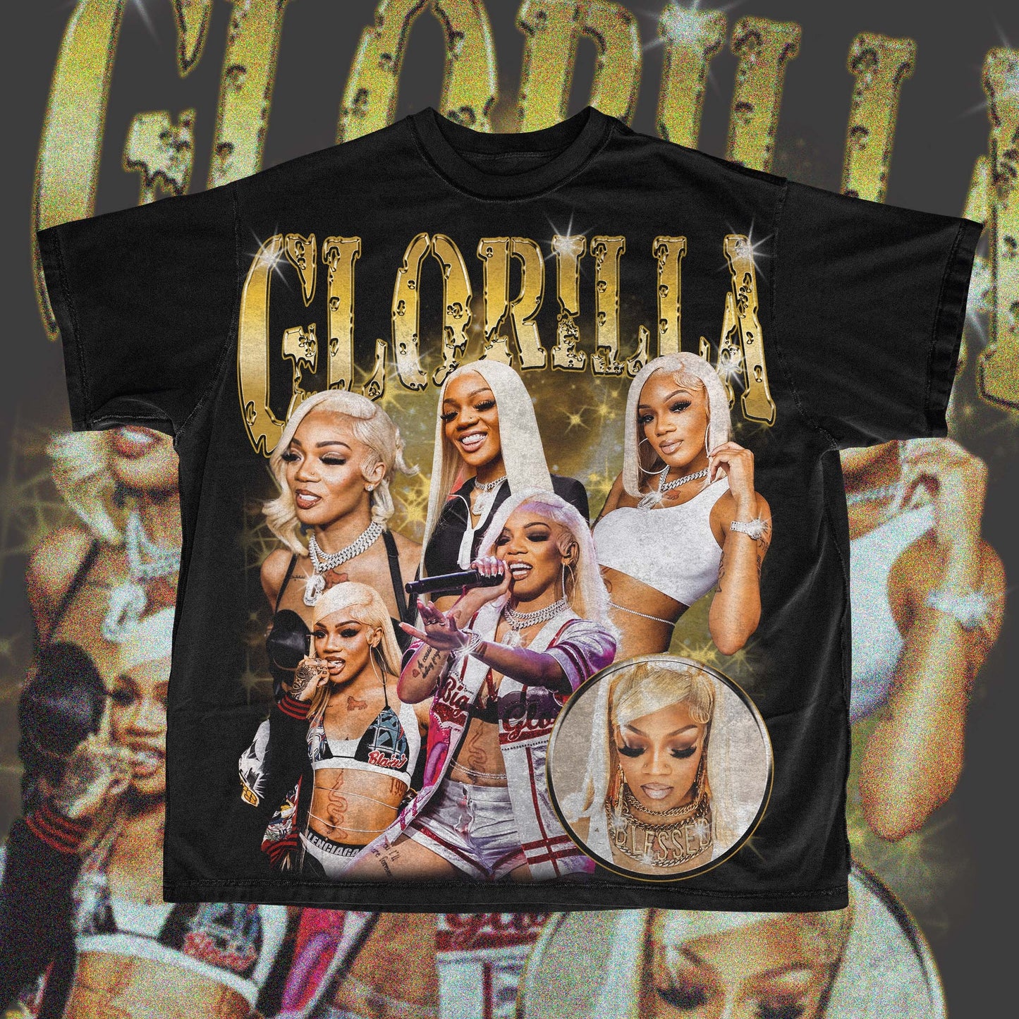 Glorilla Vintage Style 90's Bootleg T-shirt - Retro Gorilla Graphic Tee
