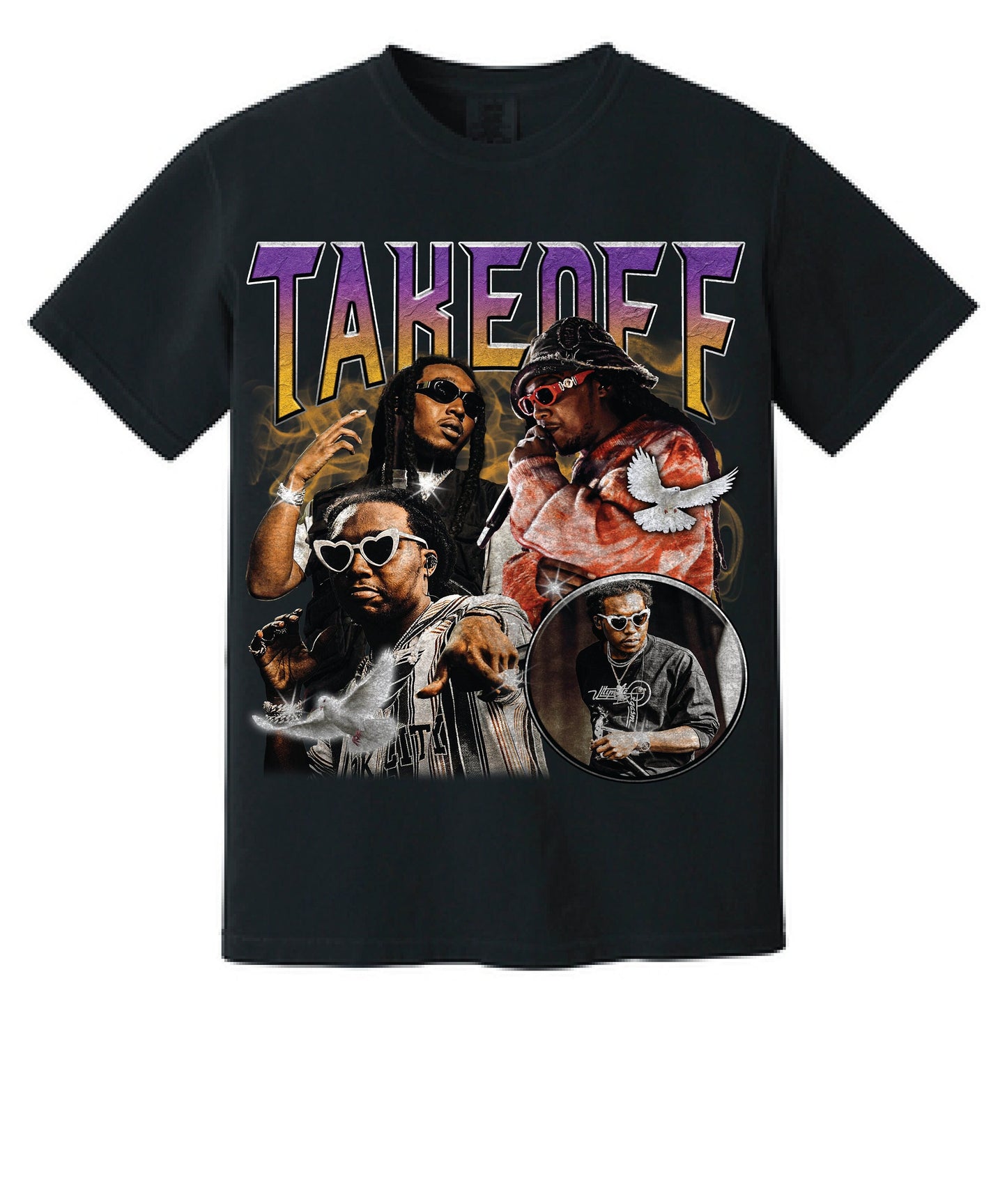 RIP Takeoff Vintage 90's Bootleg T-shirt - Tribute to a Hip-Hop Legend