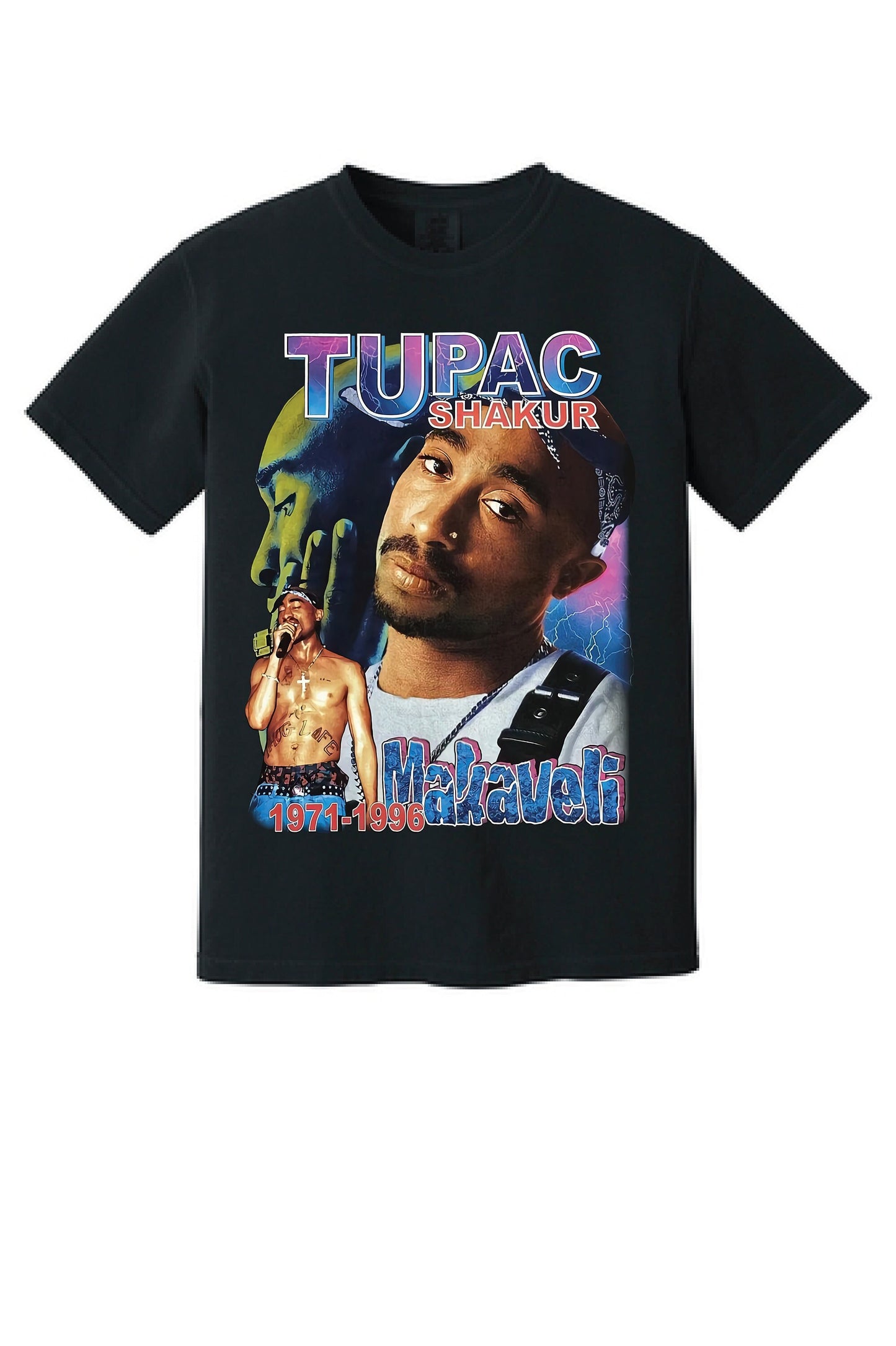 Vintage 90's Style Tupac Bootleg Tee - Retro Hip-Hop Shirt