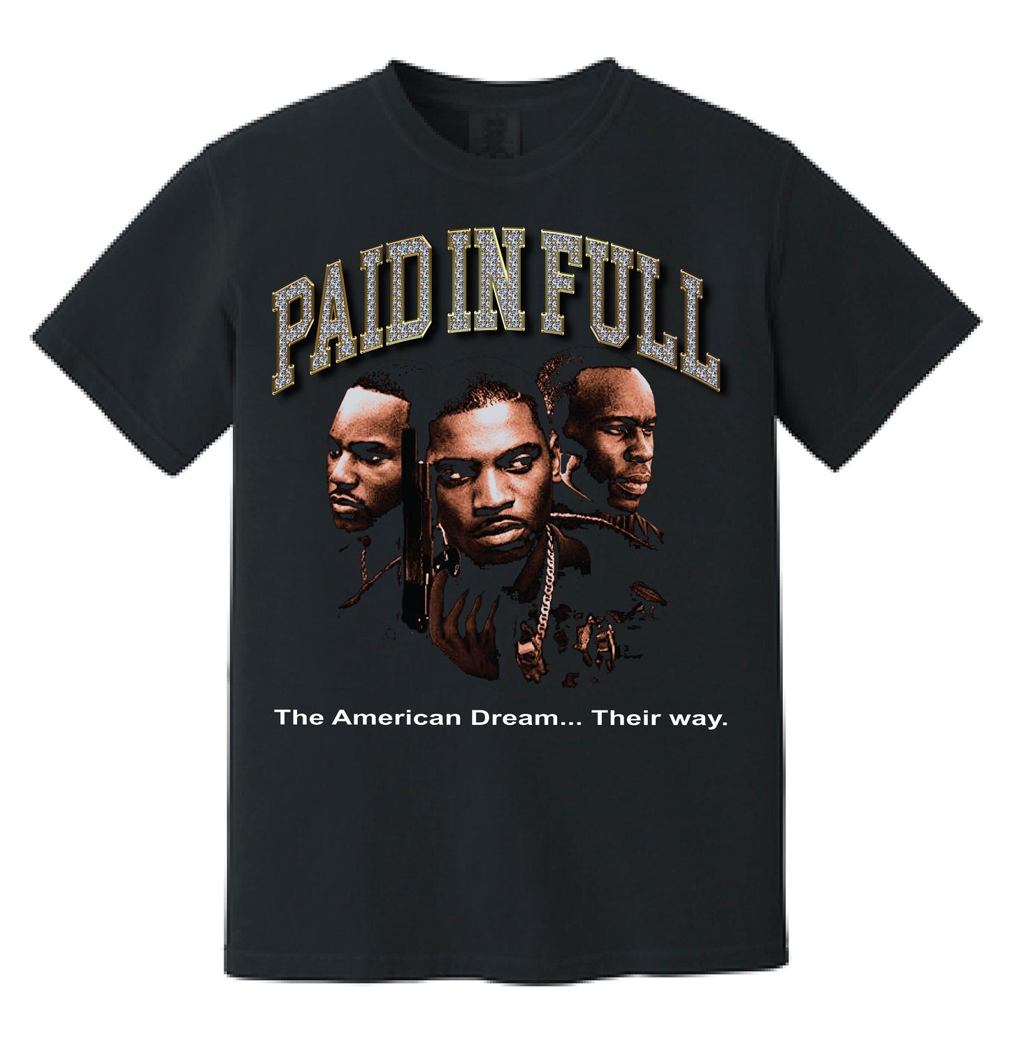 Vintage 90's Style 'Paid In Full' T-Shirt- unisex sizes S-3XL