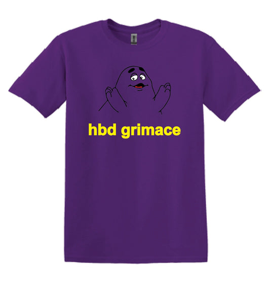 Grimace Birthday 2023 HBD Purple T-shirt unissex sizes S-3xl