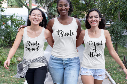 Bride Squad Tank Tops for Women - Stylish Bachelorette Party Apparel