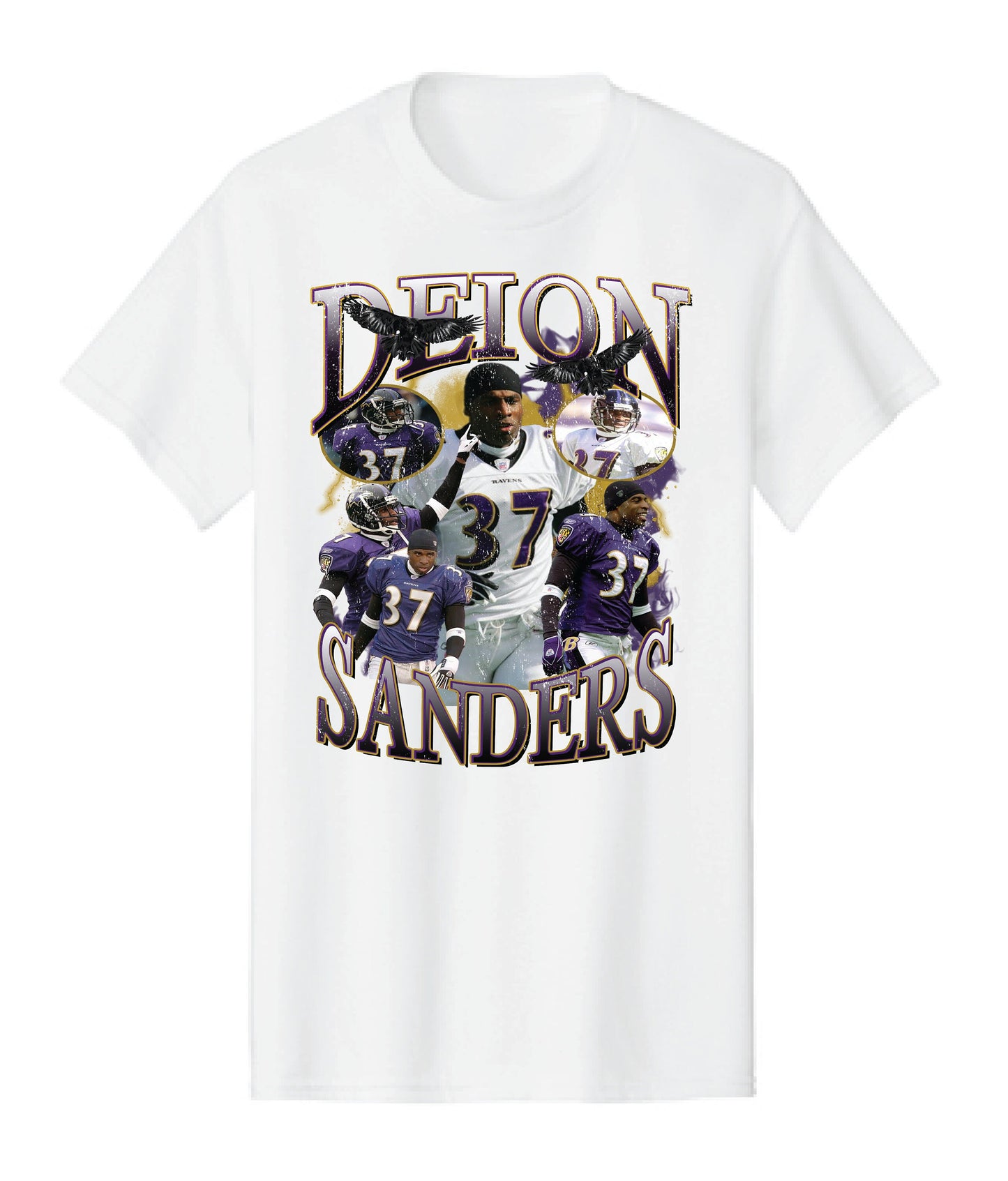 Deion Sanders Ravens Vintage 90's Style Bootleg Tee | Deion Sanders Tee | Baltimore  Tee | Odell Becham Jr | Ravens Nation