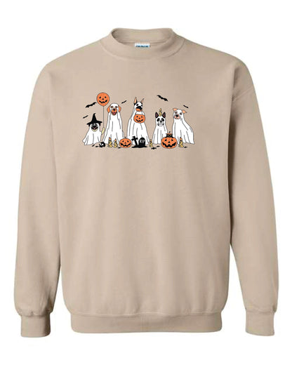 Halloween Sweatshirt, Halloween Sweater,2023 Happy Halloween, Retro Spooky Season, Ghost Sweatshirt,Halloween Dog Sweatshirt,Ghost Dog Shirt