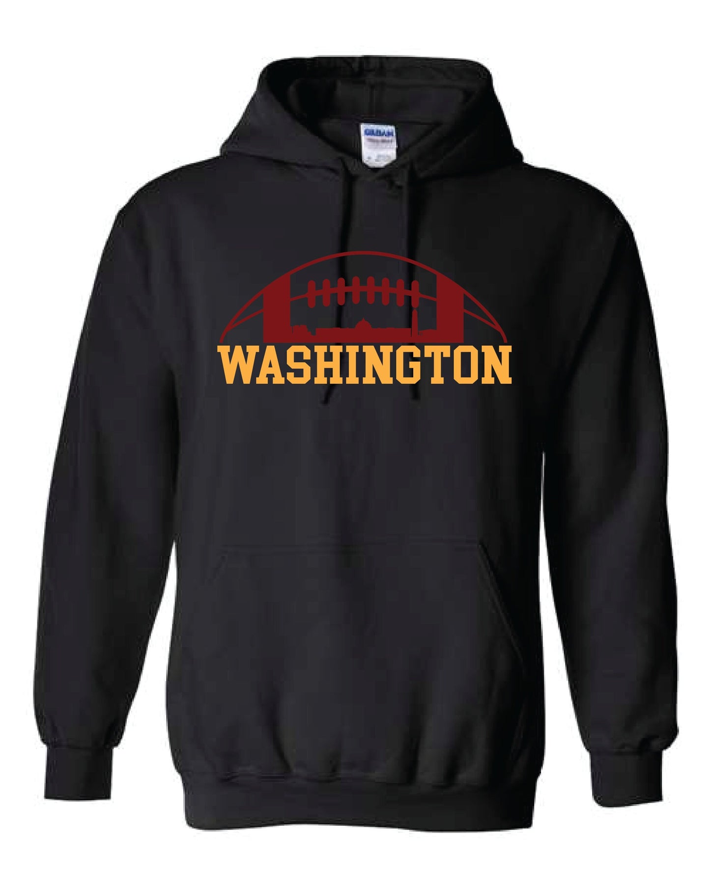 Washington DC Football Skyline Hoodie - Football Fans Hoodie - Football Fan Gift - DC Fan Gift - Rep your football team - Rep your City
