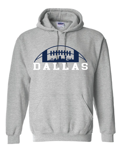 Dallas Football Skyline Hoodie - Football Fans Hoodie - Football Fan Gift - Dallas Fan Gift - Rep your football team - Rep your City
